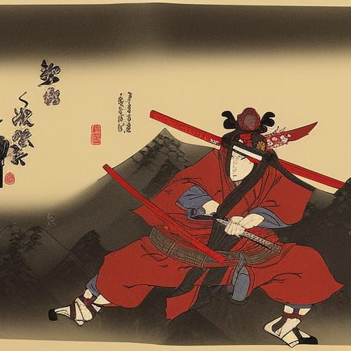 Ancient Japanese scroll