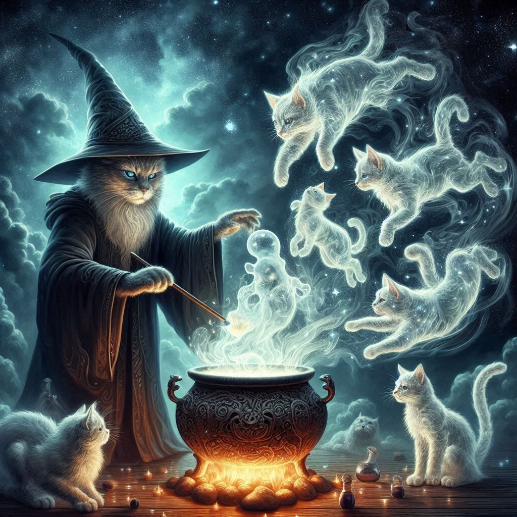 Conjured helpers out of smoke