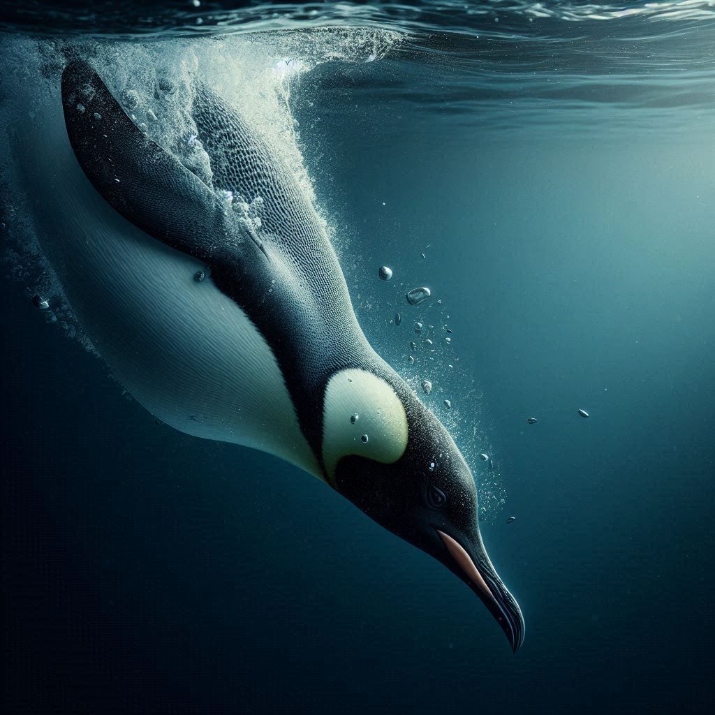 Emperor Penguin Diving