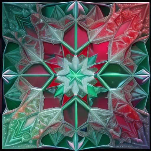 Only a window looking out on green and red sparkling wonderl...