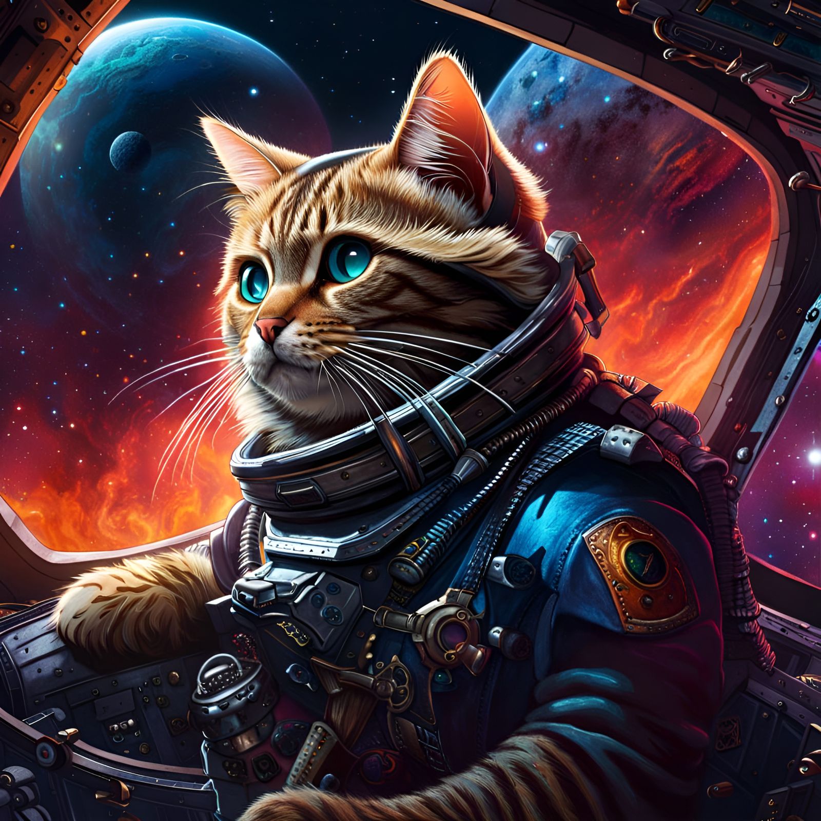 Space Pirate Cat - AI Generated Artwork - NightCafe Creator