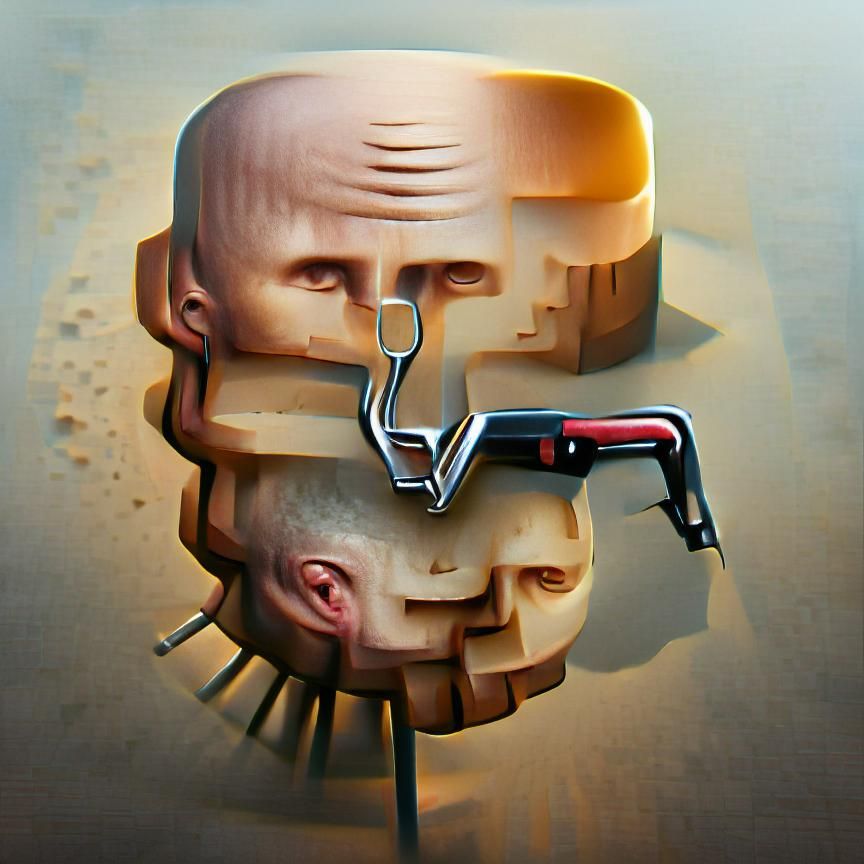 I feel like my head's in a vice. AI Generated Artwork NightCafe Creator