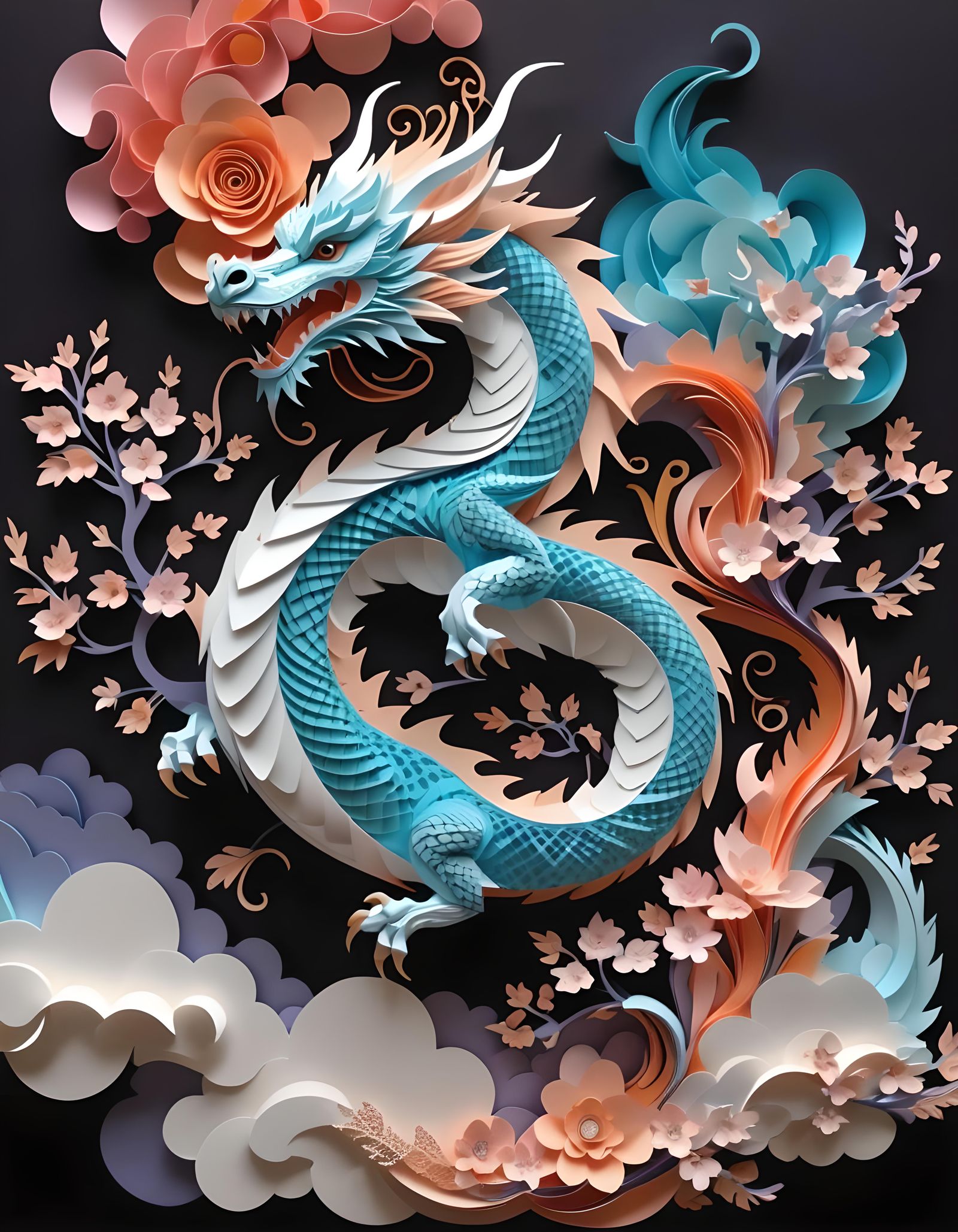 Kirigami Dragon