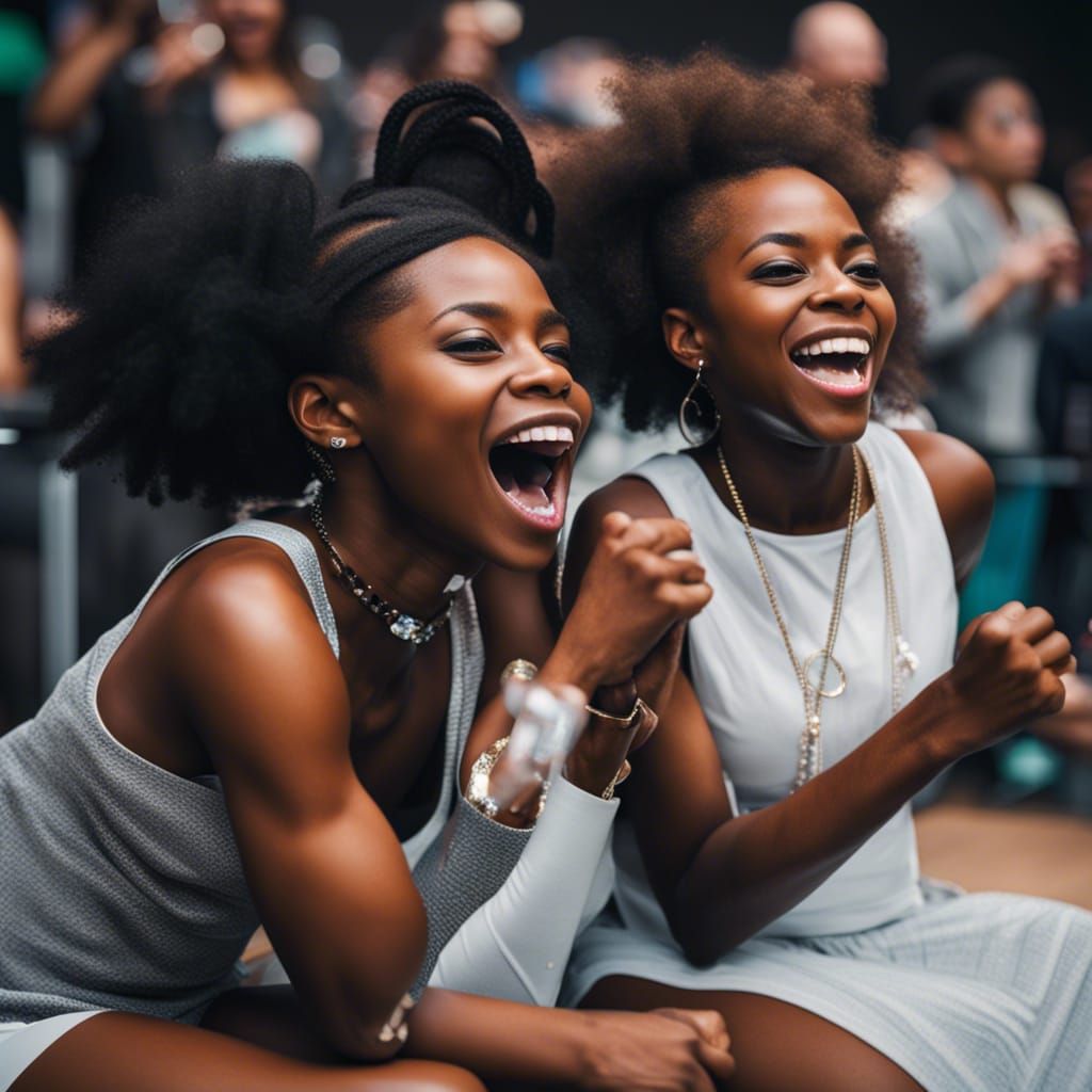 girls cheering