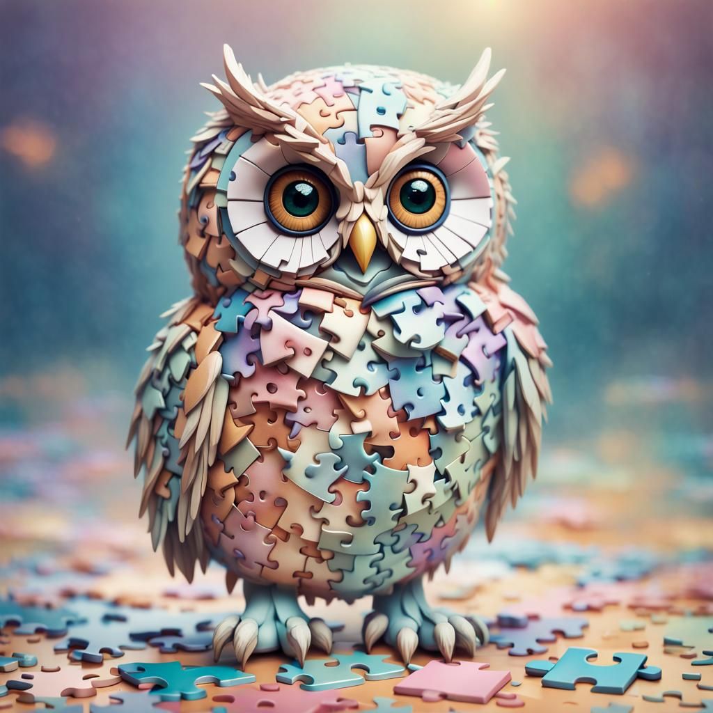 A very complicated and adorable 3d puzzle  by @Dmitri