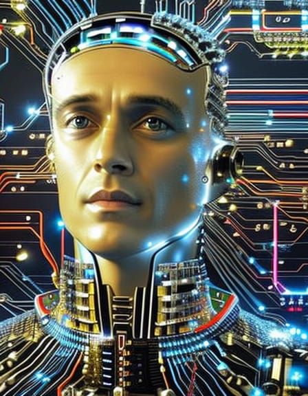 Self portrait of an A.I.  by @Ventrale