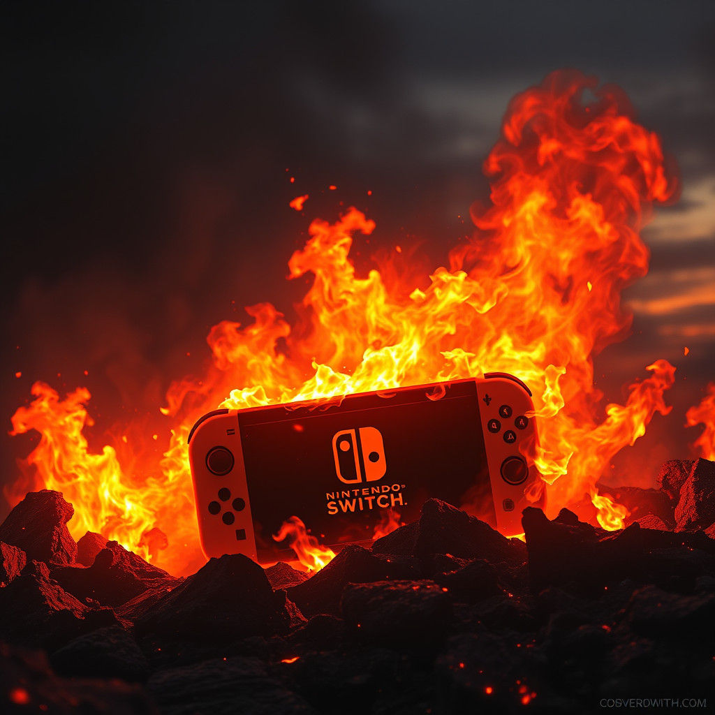 nintendo switch on fire