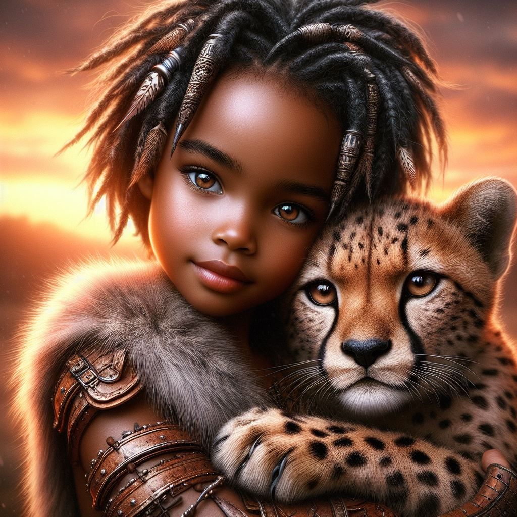 LITTLE AFRICAN PRINCESS AND HER LOYAL FRIEND