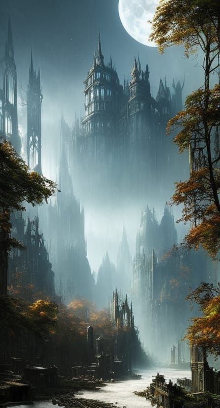 art by Stephan Martiniere, Adrianus Eversen, Adrian Smith, gothic ...