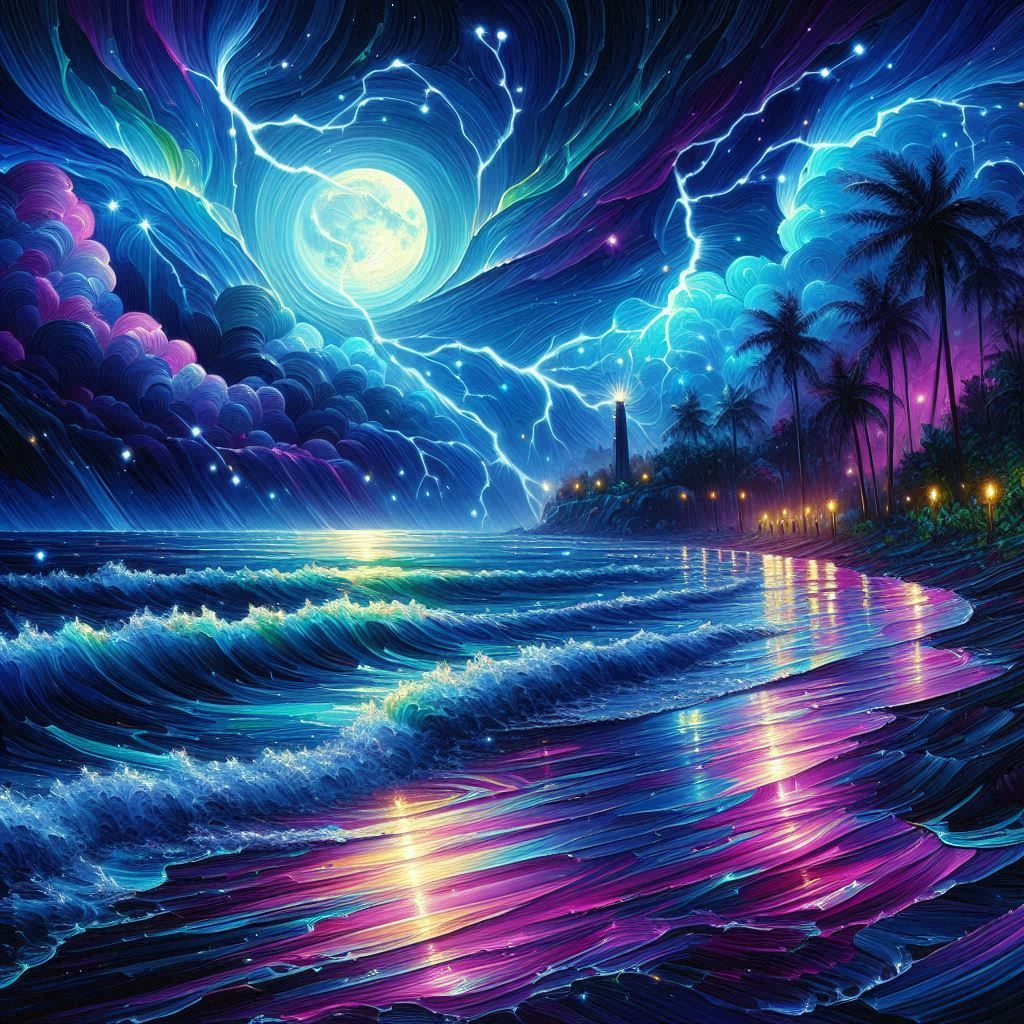 The beach at night