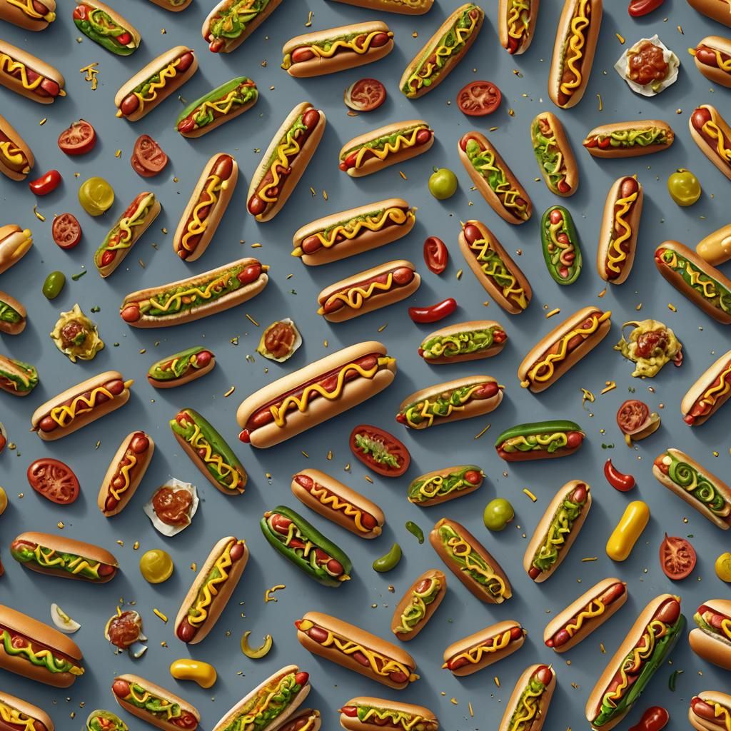 A hot dog with mustard and pickle relish