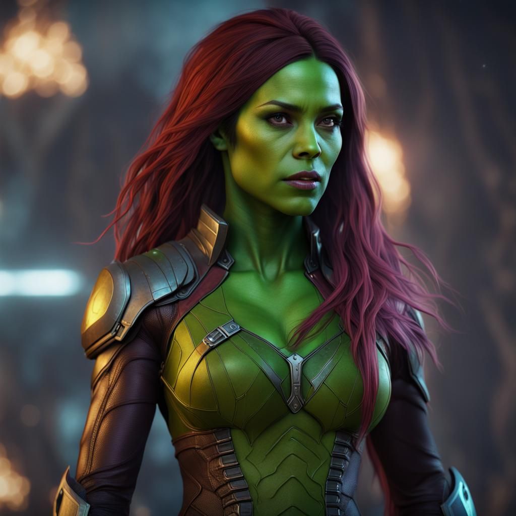 Gamora, Guardian of the Galaxy - AI Generated Artwork - NightCafe Creator