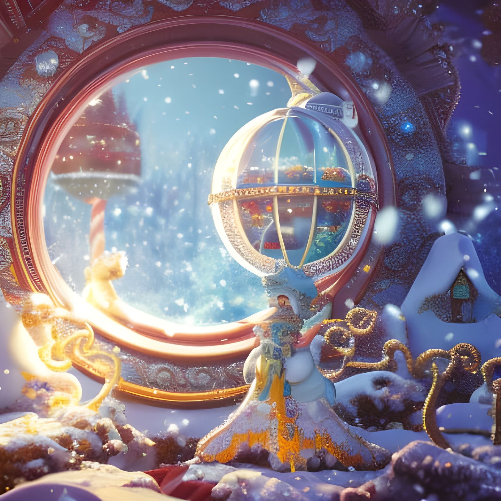 Deep Inside The Snow Globe... Looking Out false