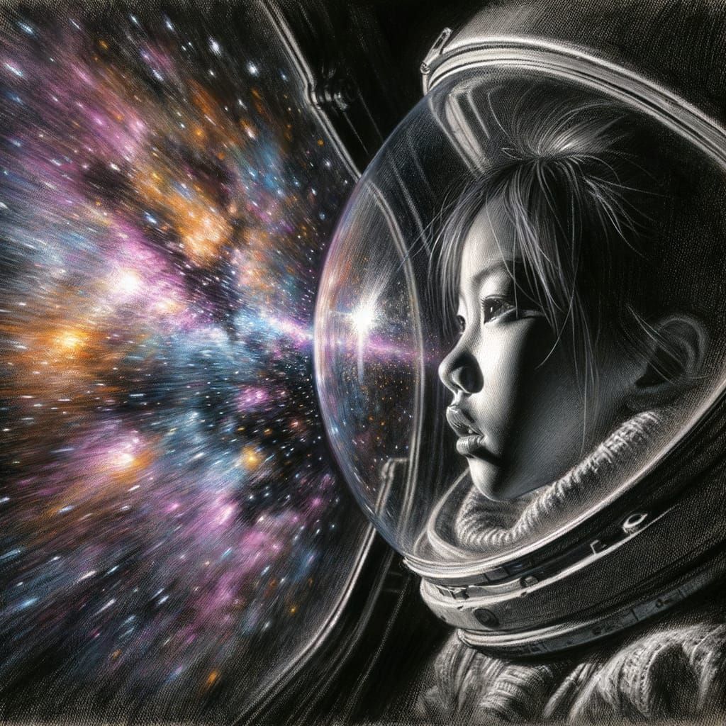  A rocket ship's journey through the stars