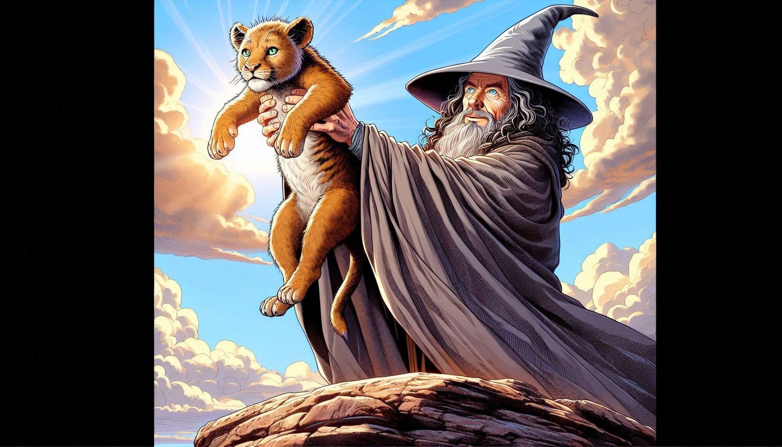 Attempts to change Rafiki and Simba To Gandalf and Frodo
