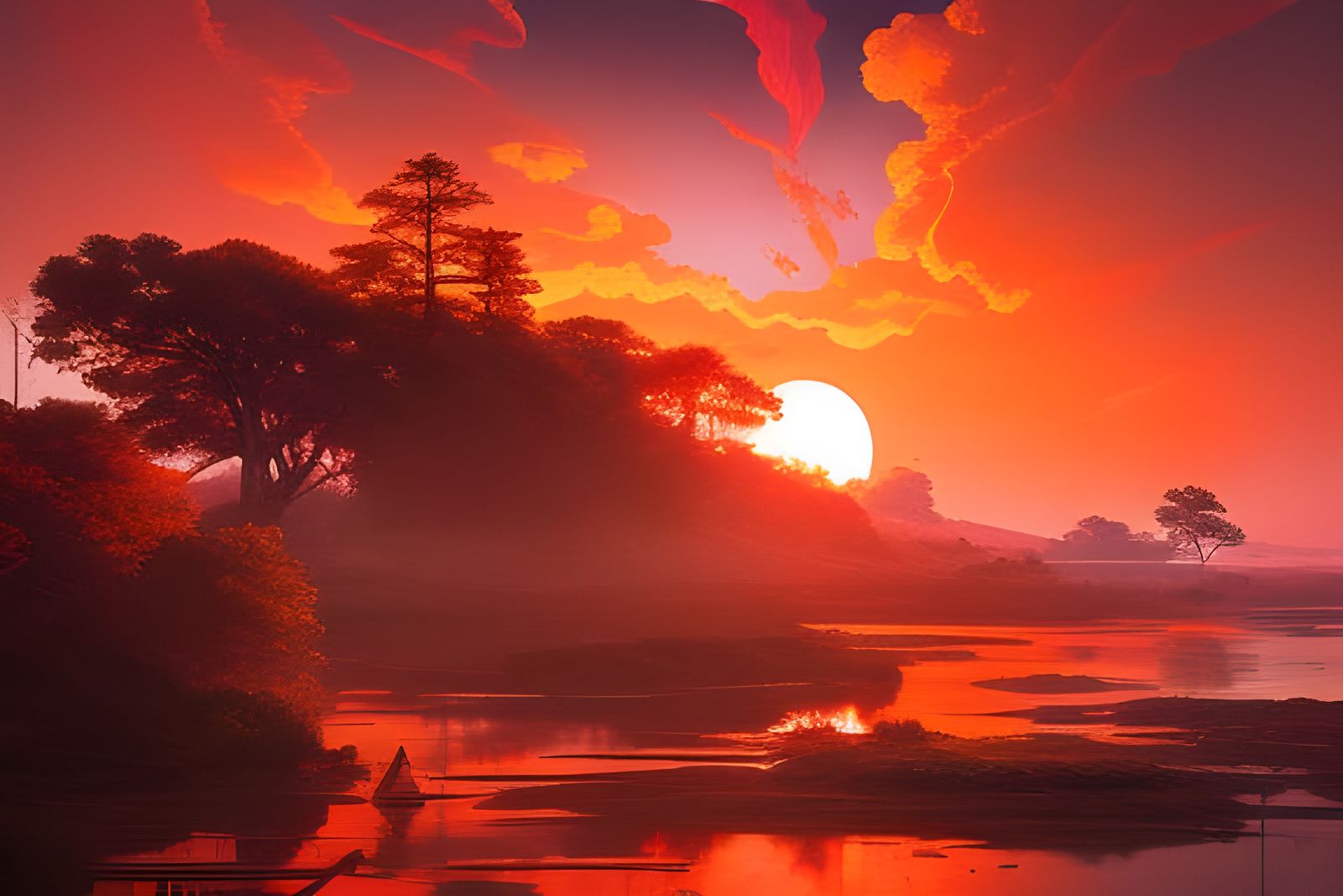 Red Sunset  by @Elaine AJ