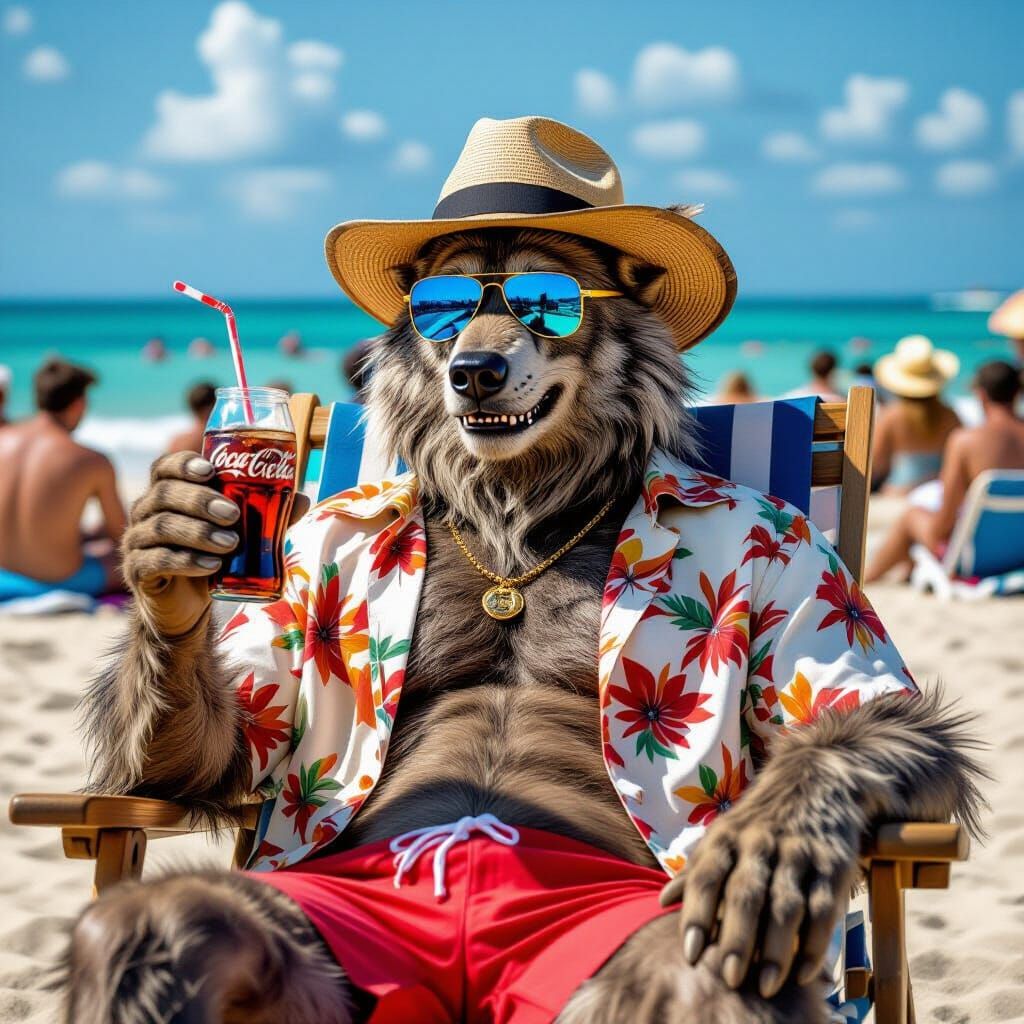 WEREWOLF OF PANAMA BEACH   by @Paul Hogan