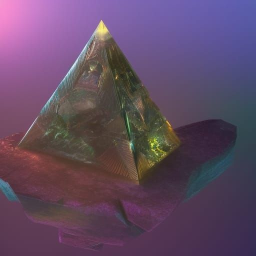 Clear madness pyramid shaped crystal