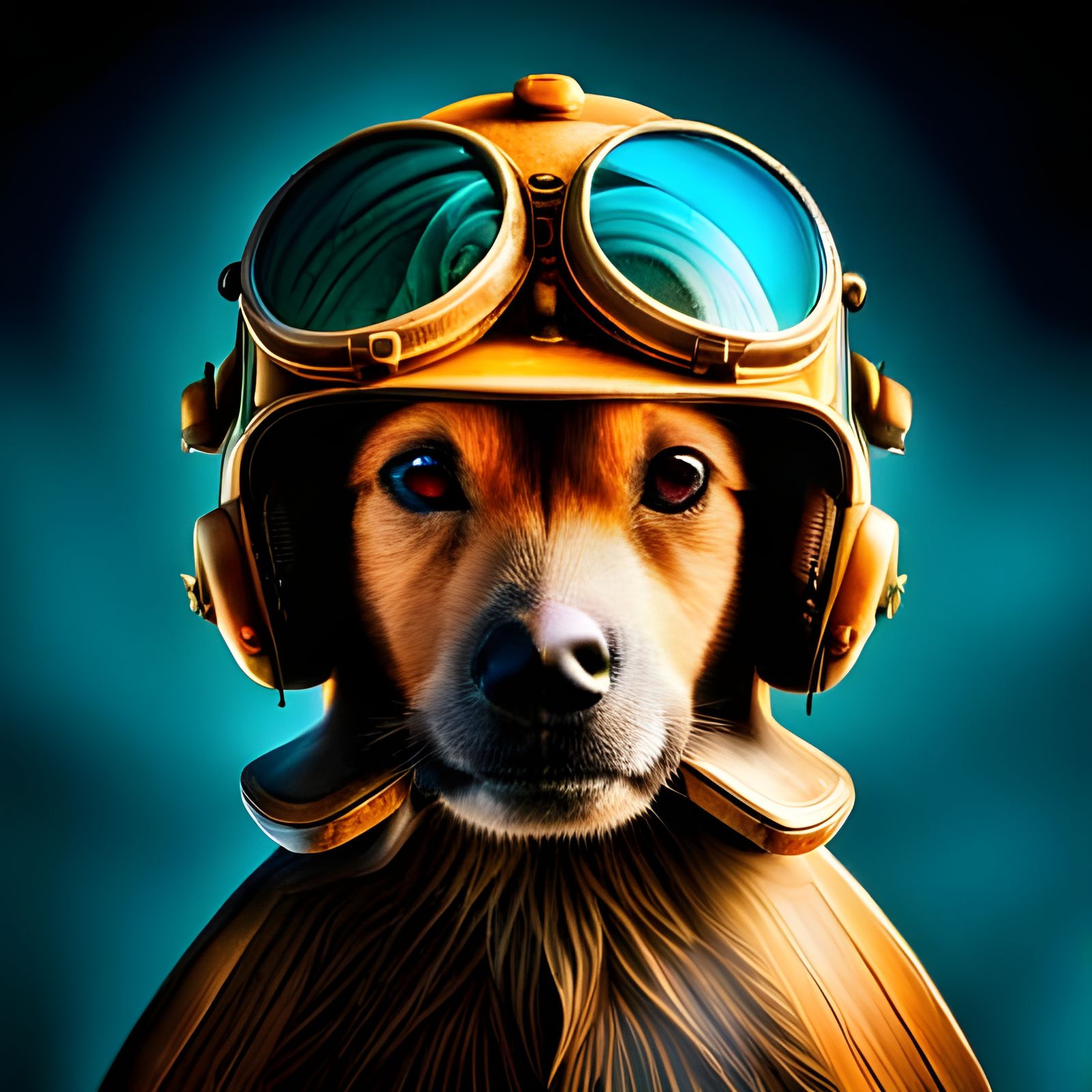 Dog Pilot  by @Uriyul Art