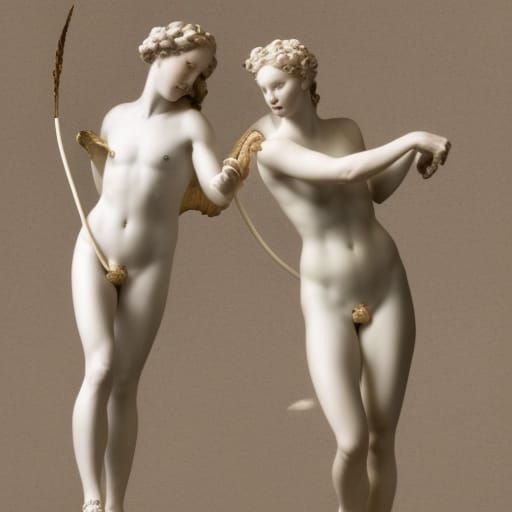 Cupid and Psyche Marble statue