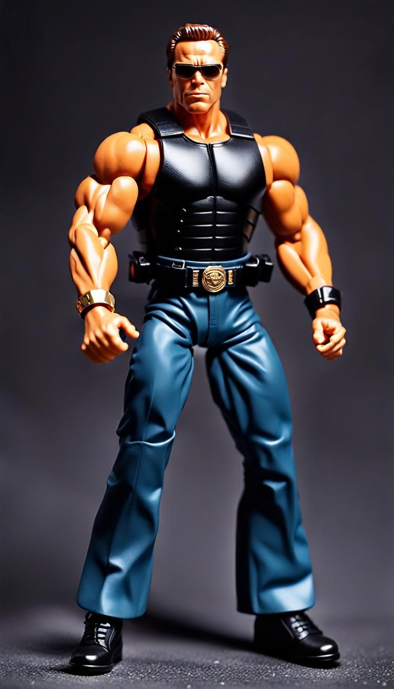 arnold schwarzenegger action figure toy  by @cybr