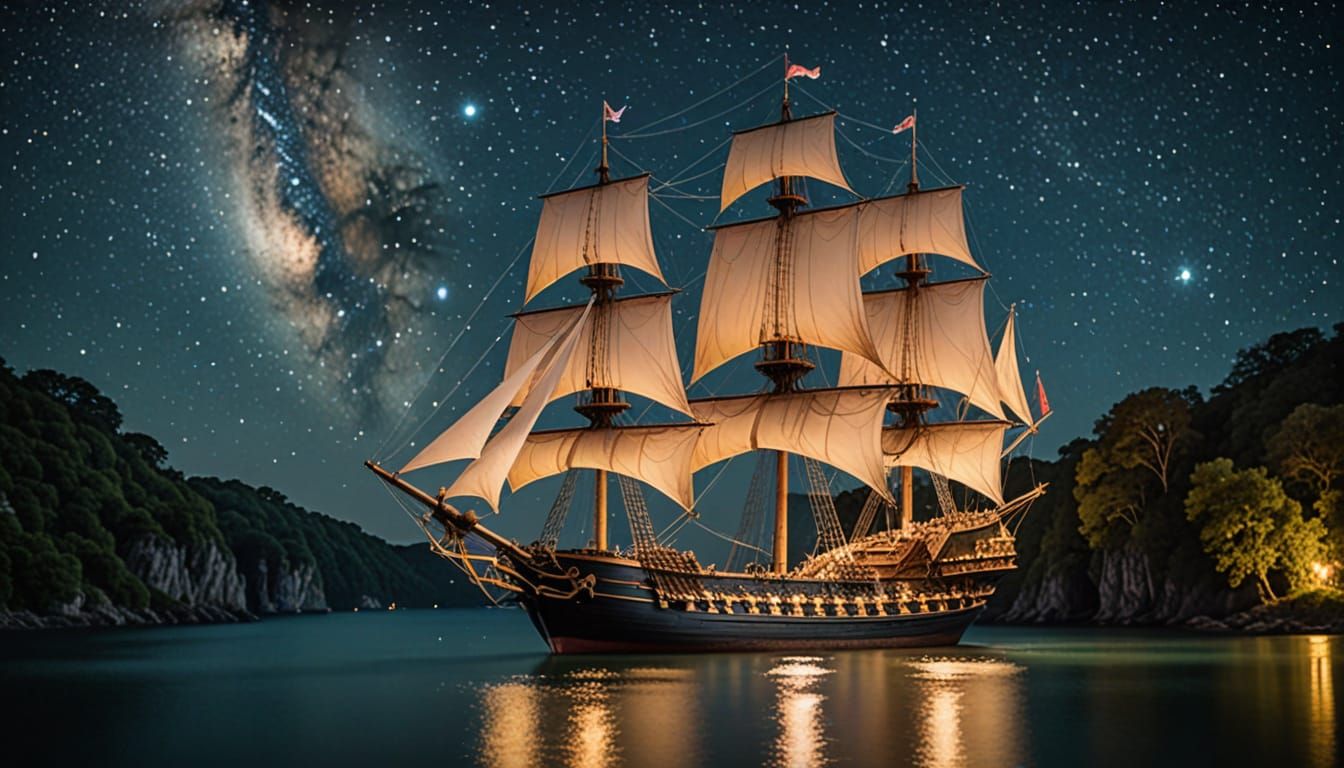 sailing through the night