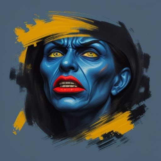 Distorted Mouse Portrait in Expressive Brushstrokes