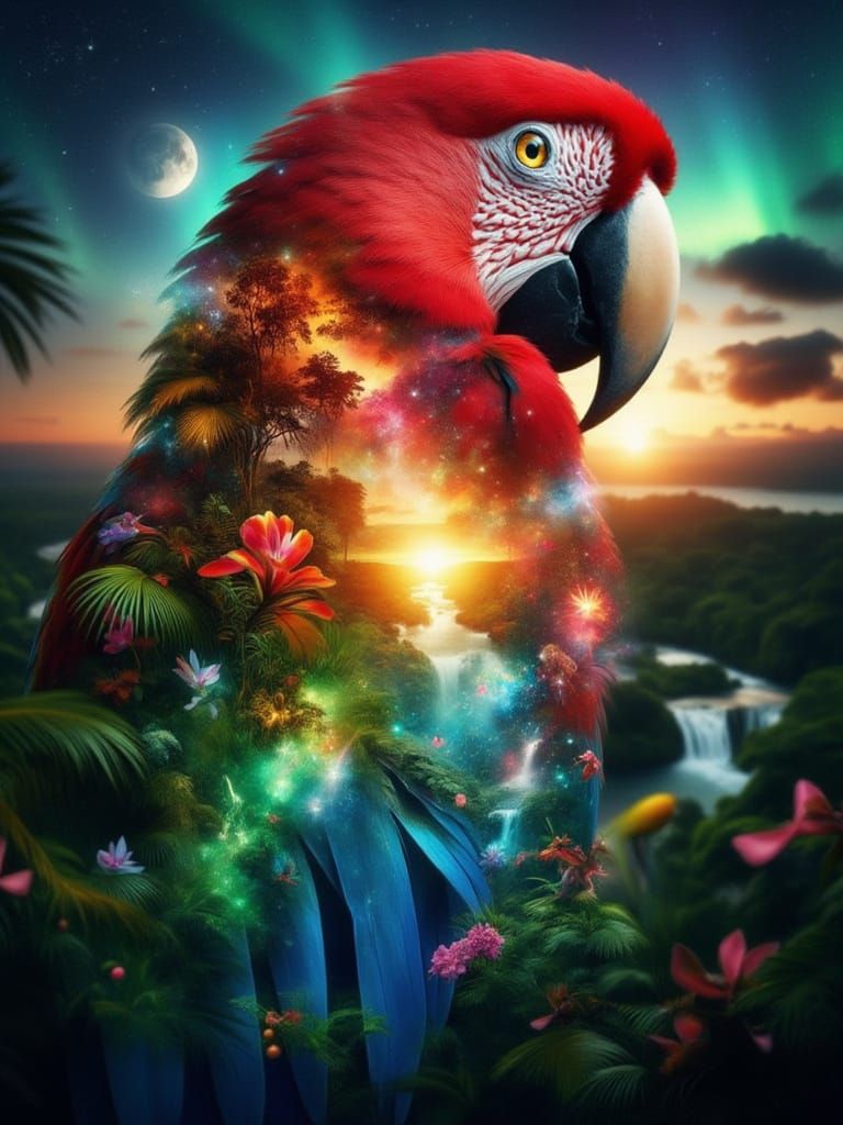 <lora:FiosDblexAnimals:1.0> Scarlet Macaw (2)