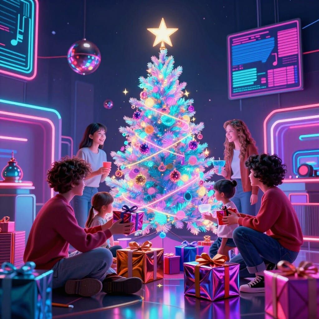 80s/90s Retro-Futurism: Holiday Edition  by @Mila K