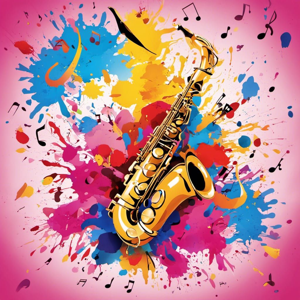 Saxophone music AI Generated Artwork NightCafe Creator