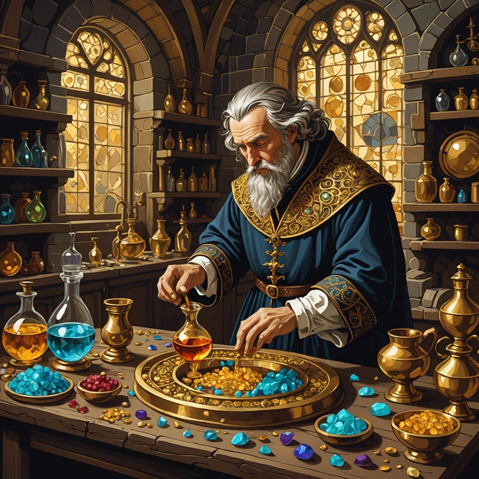 Medieval Alchemist - AI Generated Artwork - NightCafe Creator