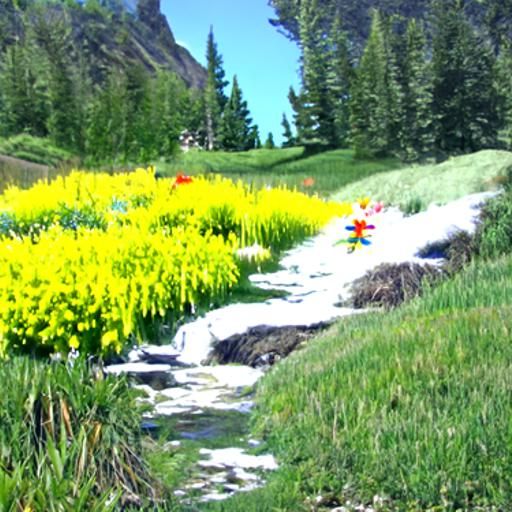 Sunny mountain creek