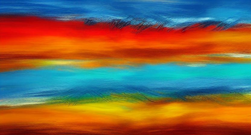 abstract brush strokes landscape