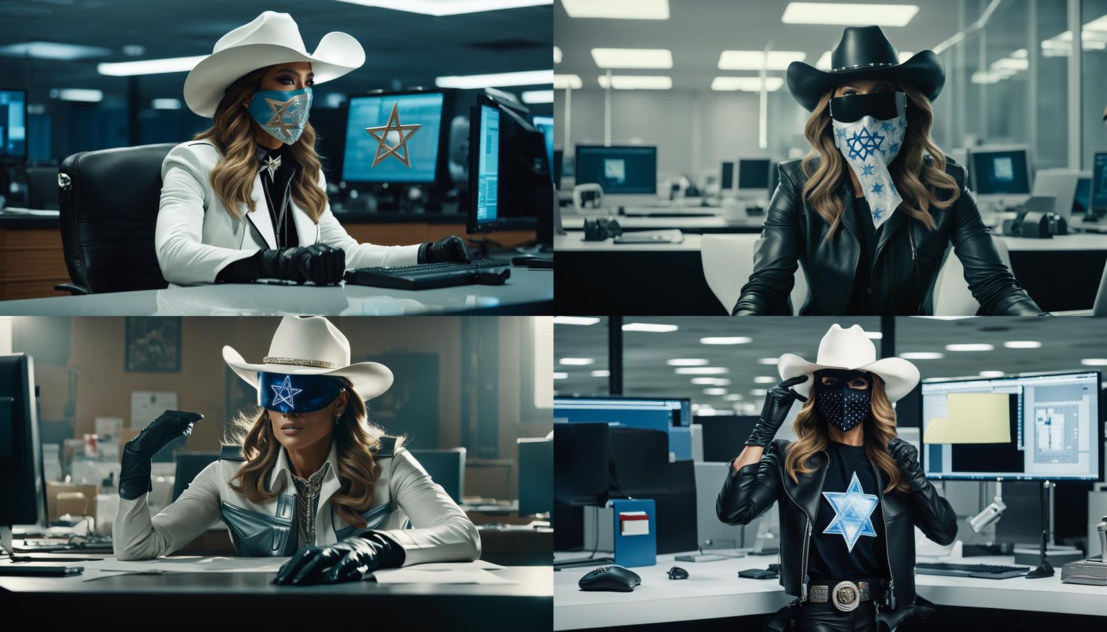 United states handkerchief masked cowgirl singer Jennifer lo...