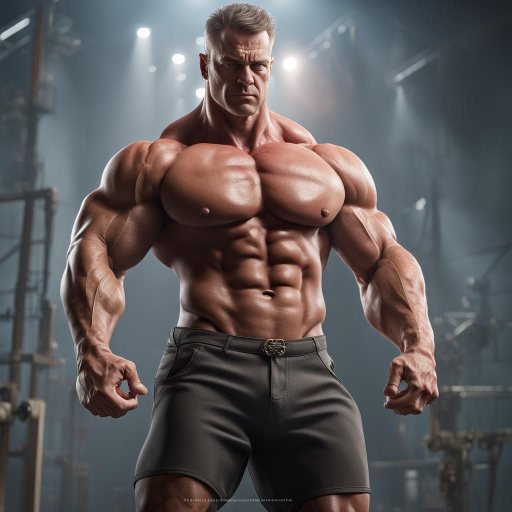 Realistic Bodybuilder Portrait in High Definition