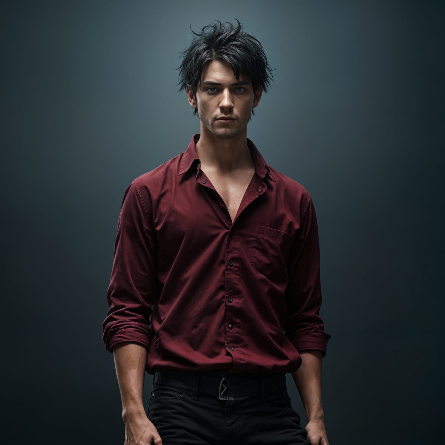 Mysterious Figure Emerges from a Fantastical Realm in Dark F...