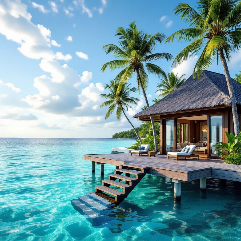 Topical Overwater Villa  by @Thomas