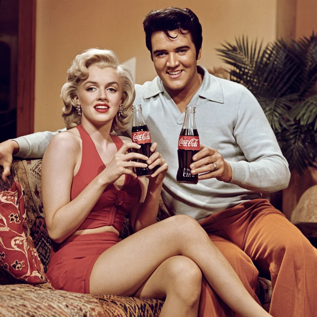 Marilyn Monroe and Elvis Presley.