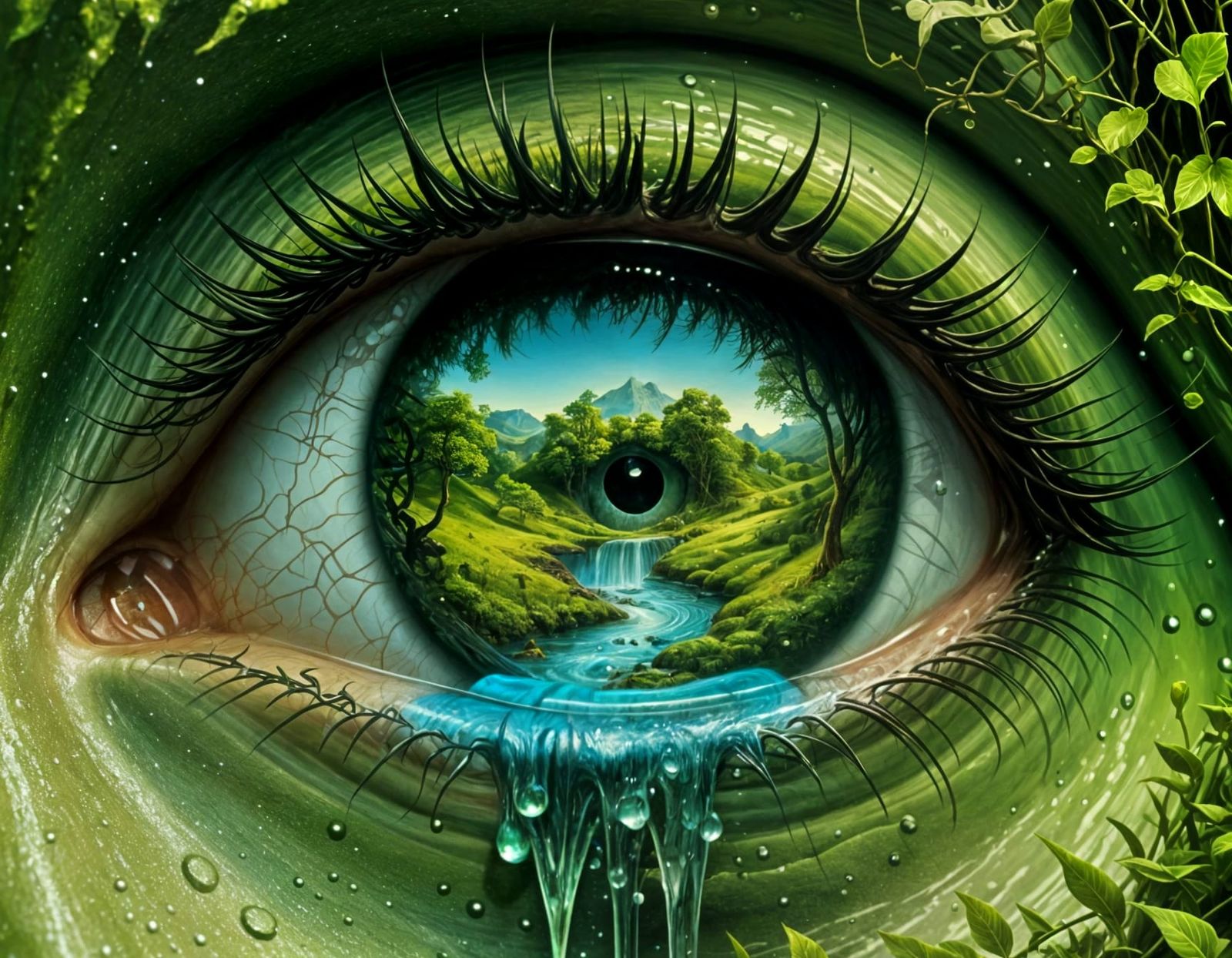 Natural green eye  by @Marijana