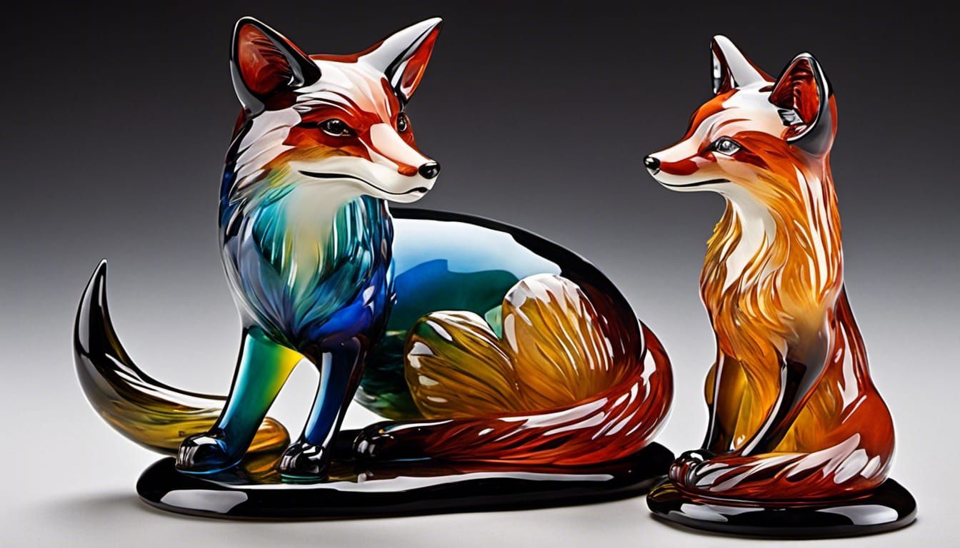 Beautiful Intricate Mother Fox with her Kits -2431  by @Preppergal