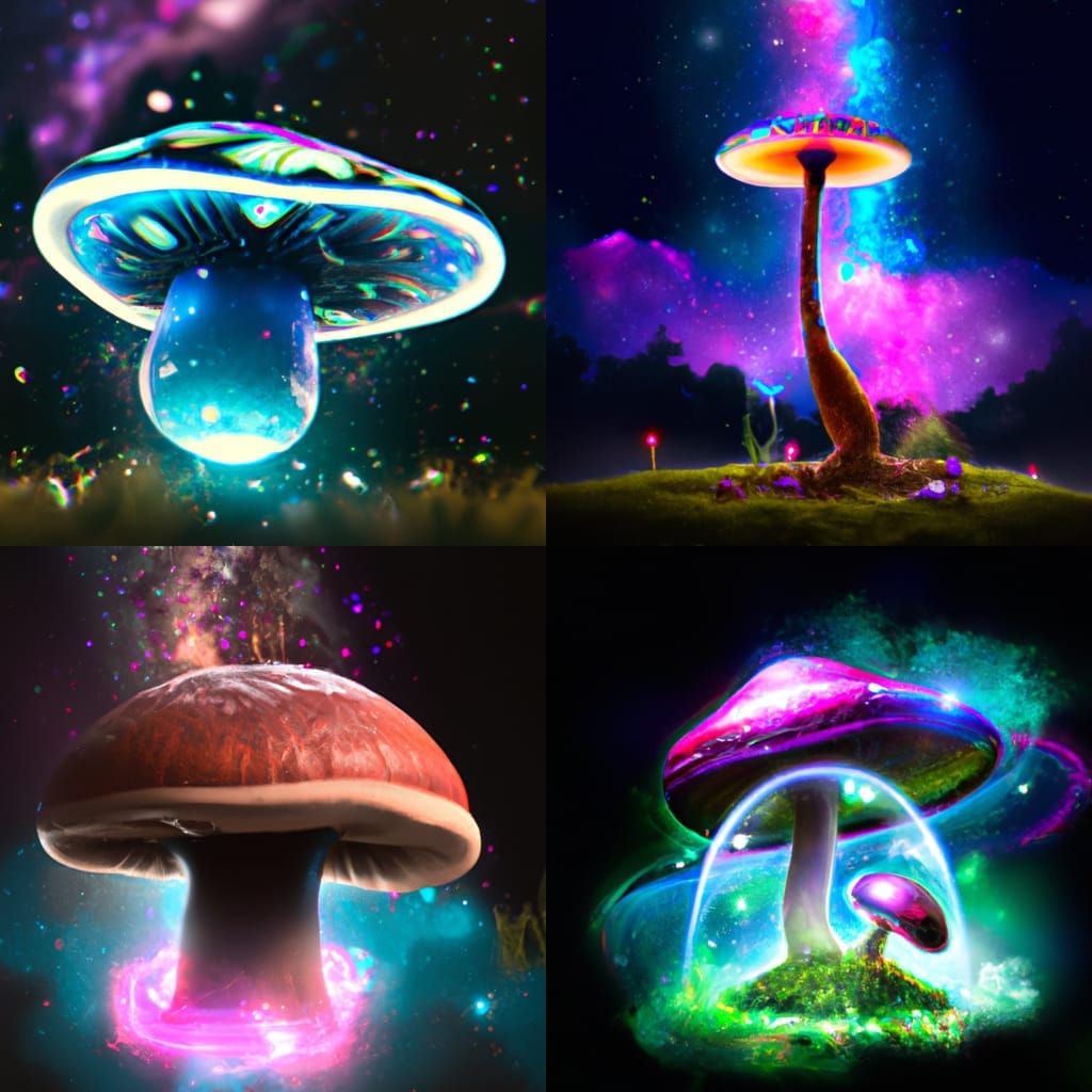 Galaxy mushrooms