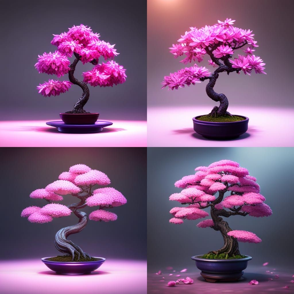 Cherry Bonsai Trees AI Generated Artwork NightCafe Creator