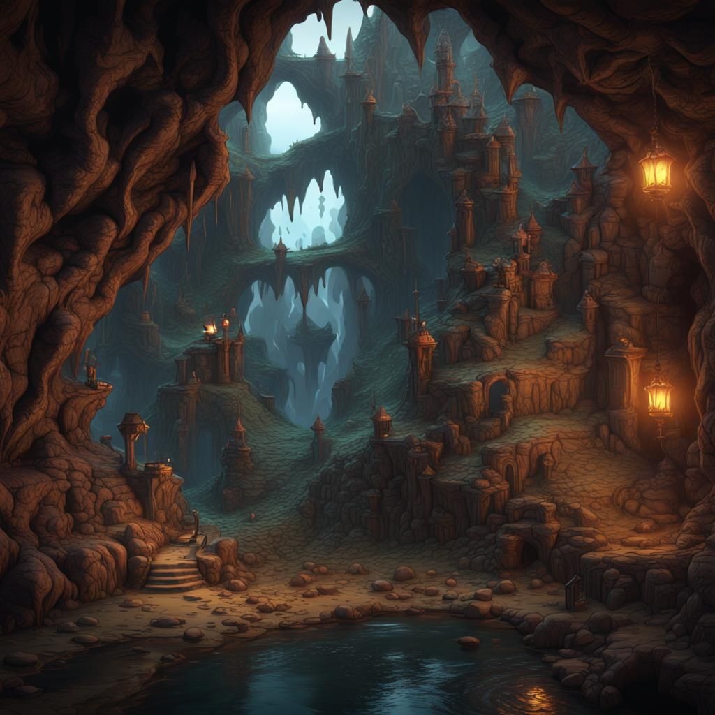 a goblin's cave - AI Generated Artwork - NightCafe Creator