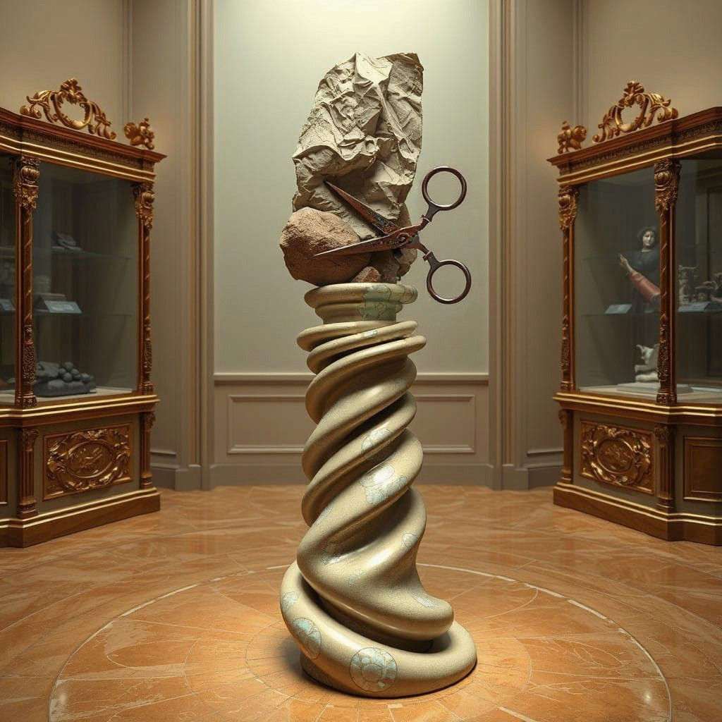 Rock Paper Scissors Sculpture