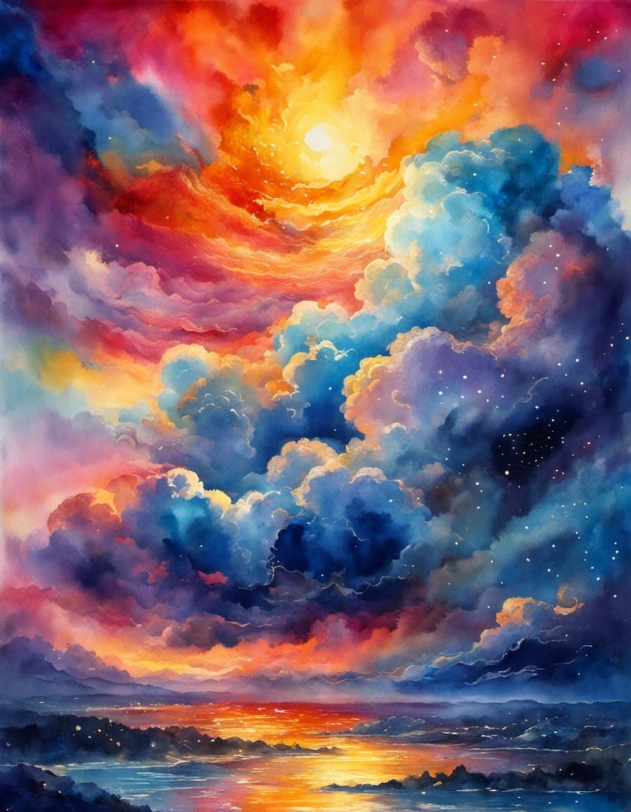 Sparkly Cloud Sunset