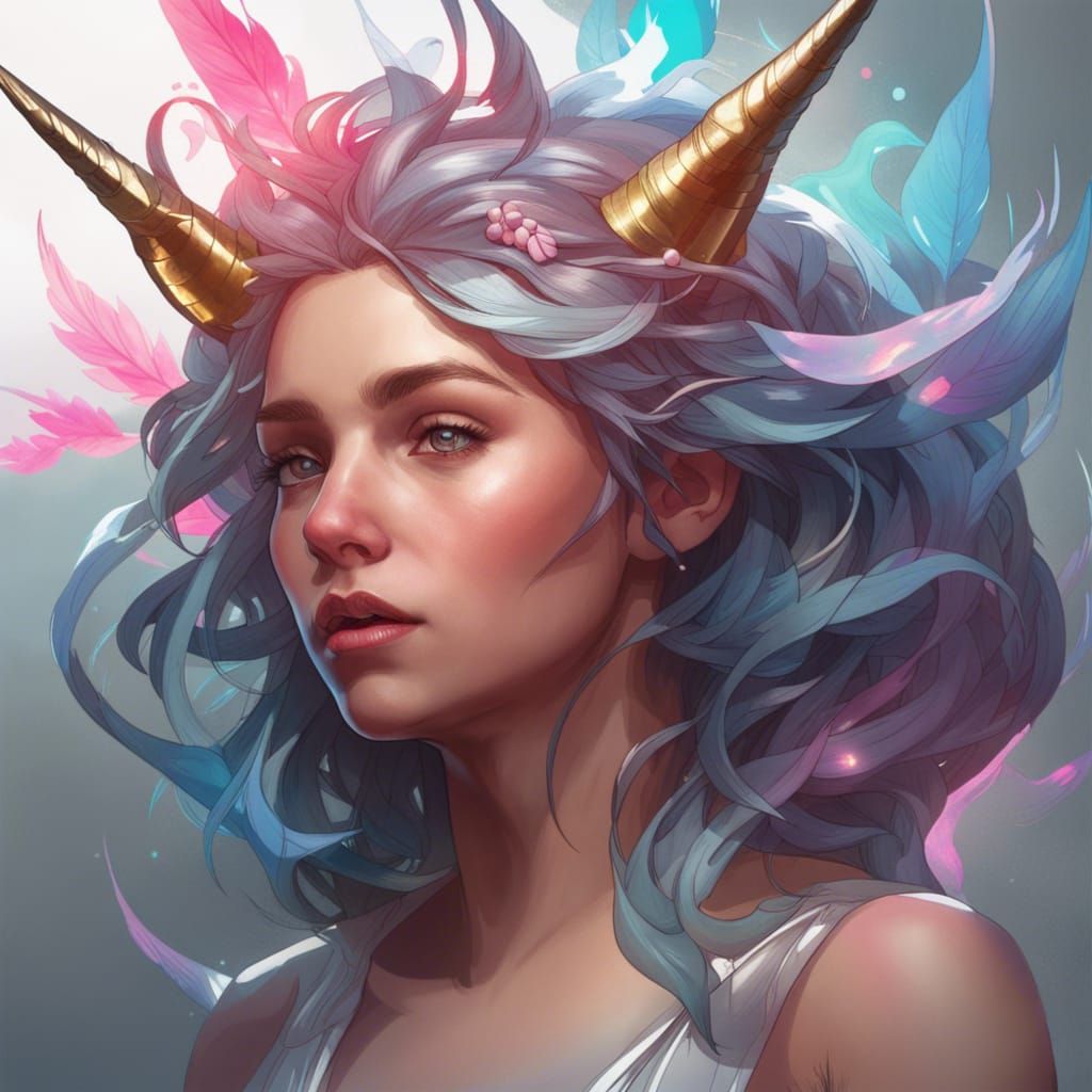 Human unicorn hybrid