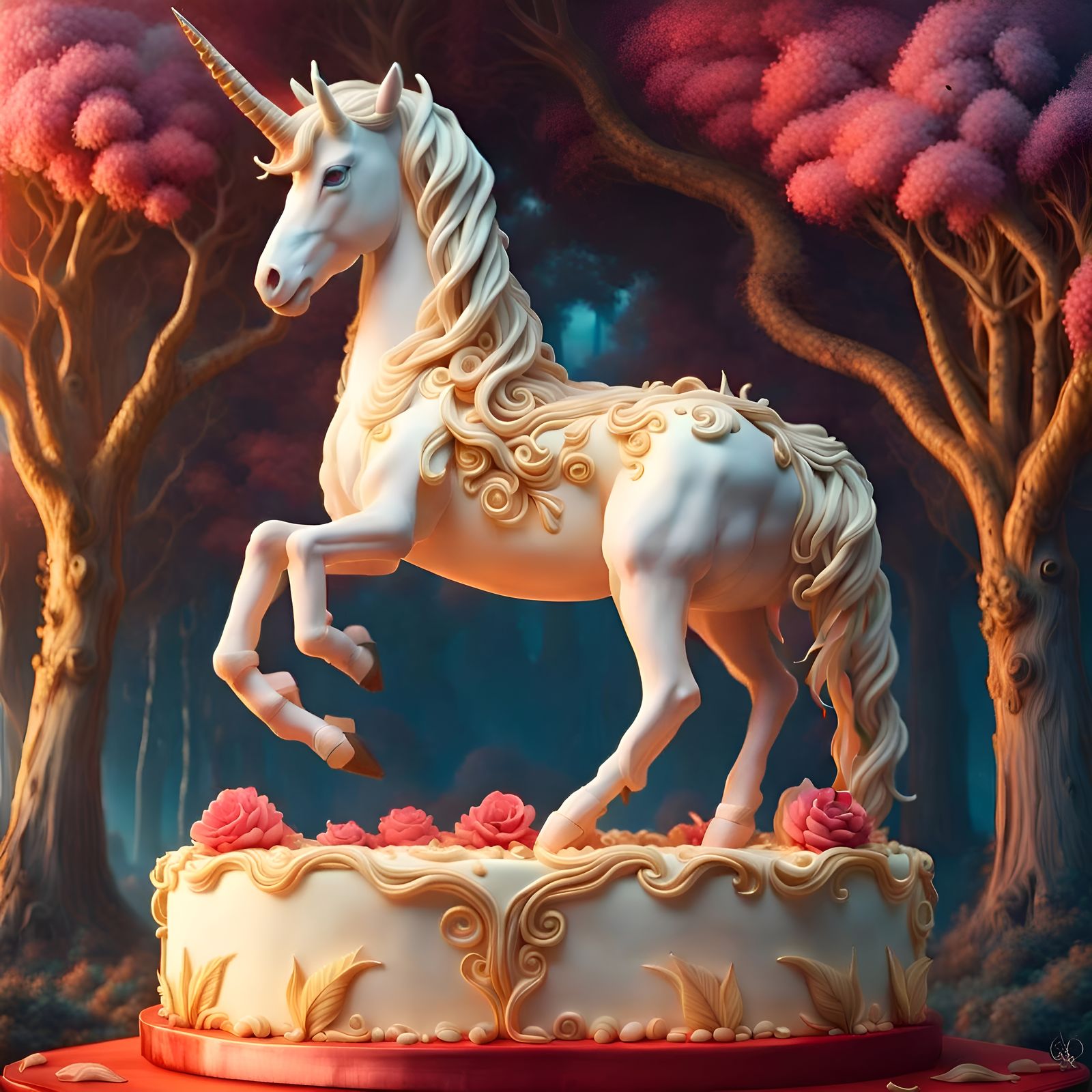 Enchanted Unicorn Cake  by @bungydiver
