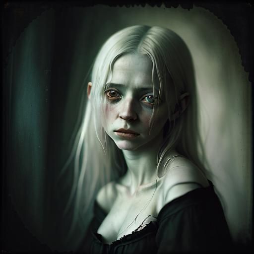 portrait, dreamy, grimdark, oils, Katia Chausheva, LITHE ALB...