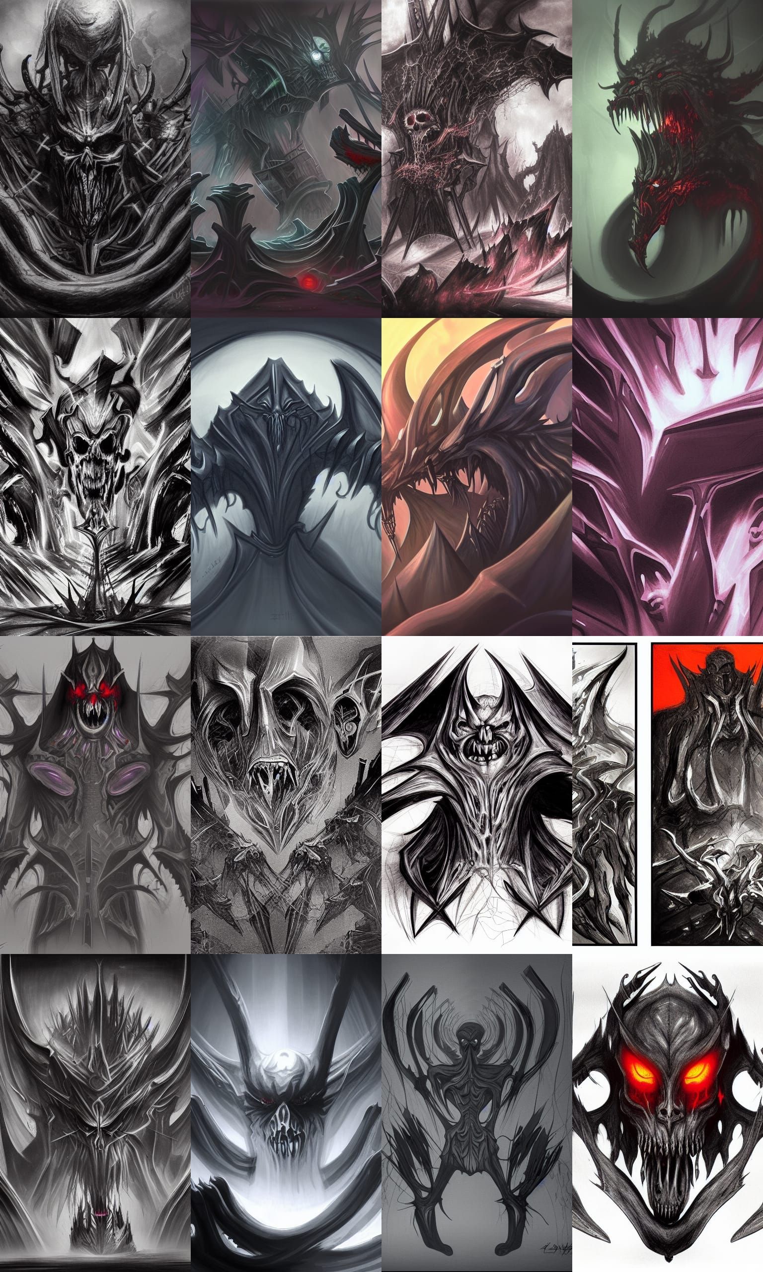 concept art, abstract, evil, essence of evil, interconnected...