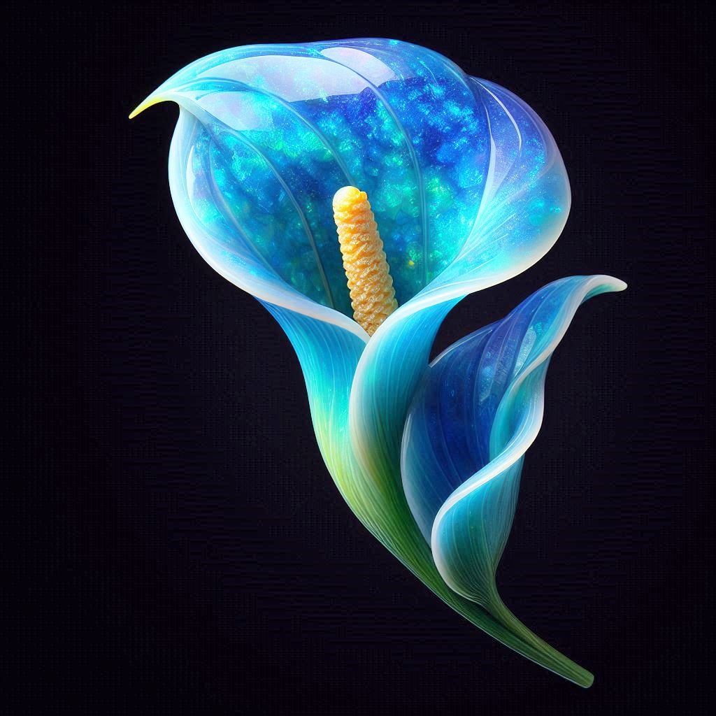 Blue Fire Opal Calla